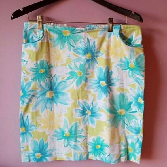 Pierre Cardin Petite Pastel Floral Skirt Size 12 P - Picture 1 of 7